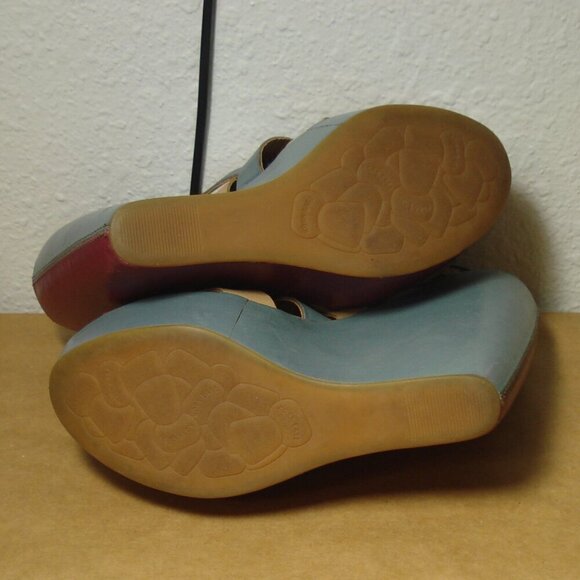 KORK-EASE Sandals Women's Size 7 Red Blue Hailey Wedge Platform K27033 - Picture 3 of 12